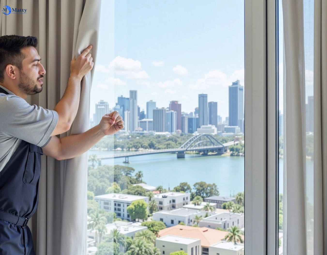 Professional curtain steam cleaning service gowanbrae-vic QLD by Matty Curtain Cleaning