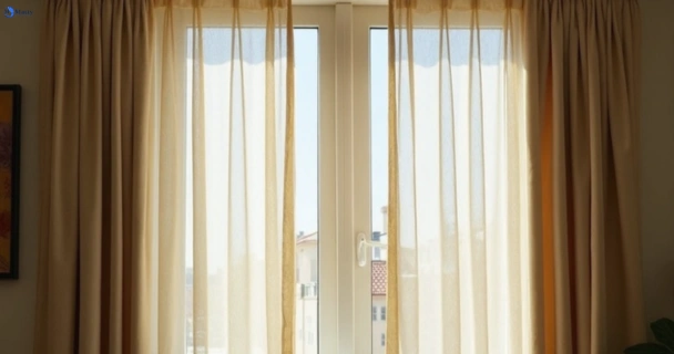 Dusty and dull curtains in gowanbrae-vic before steam cleaning